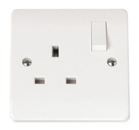 CMA035  Mode White 13A 1 Gang DP Switched Socket Outlet